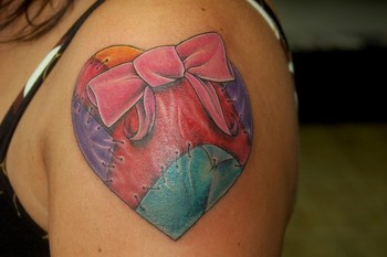 Tattoos - Stitched up Heart Tattoo - 39755